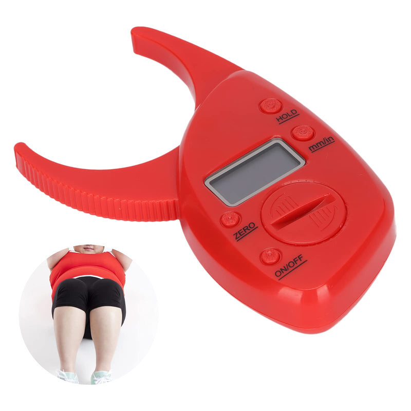 Body Fat Caliper, Accu Measure Fat Calipers Subcutaneous Fat Calipers Body Fat Measurement Device Fat Calipers for Trainers for Fitness Enthusiasts(red) - BeesActive Australia