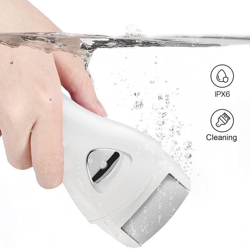 Electric Feet Callus Removers Rechargeable,Portable Electronic Foot File Pedicure Tools, Electric Callus Remover Kit,Professional Pedi Feet Care Perfect for Dead,Hard Cracked Dry Skin 001-white - BeesActive Australia