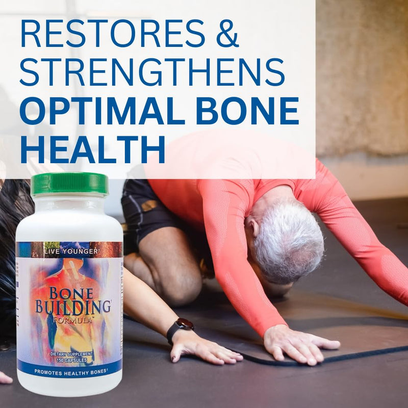 Youngevity Bone Building Formula Calcium Magnesium D3 Support, 150 Caps | Calcium, magnesium, vitamin D3, biotin, glucosamine HCl, boron, trace minerals, horsetail, rosehips, 150 caps, bone support