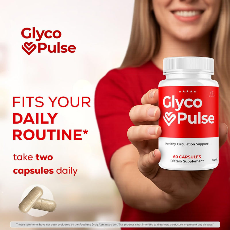 (3 Pack) Glyco Pulse Capsules - Official GlycoPulse Pills Advanced Premium Formula Support Maximum Strength, All Natural Ingredients Vitamins for Overall Health & Wellness, 180 Capsules for 3 Months