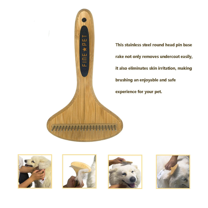 PROBUSINES-Pet brushes,Dog Dematting Comb Rake - Knot out for Dogs, Cats, Rabbits, Any Long Haired Breed Pets - Undercoat Rake - BeesActive Australia