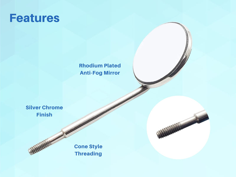 ARTMAN INSTRUMENTS Dental Mirror Tops – Set of 12 Cone Socket, Rhodium-Coated, Front Surface, Anti-Fog & Scratch-Resistant for Clear Reflection - BeesActive Australia