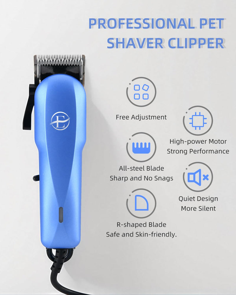 E-Hunter Professional Dog Grooming Clippers Kit, 24V High Power for Thick Coats, Quiet Dog Clippers with 10 Metal Guard Combs & Brush, Ideal Dog Hair Remover for Cats and Pets - BeesActive Australia