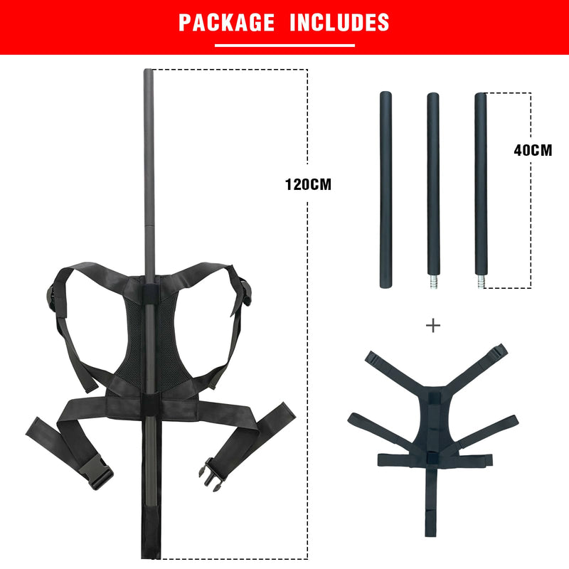 Fitness Posture Correction Stick with Adjustable Harness Gym Girl Essentials Workout Sets for Women Alignment Rod for Squats, Deadlifts, Hip Hinge, Kettle Balls for Women