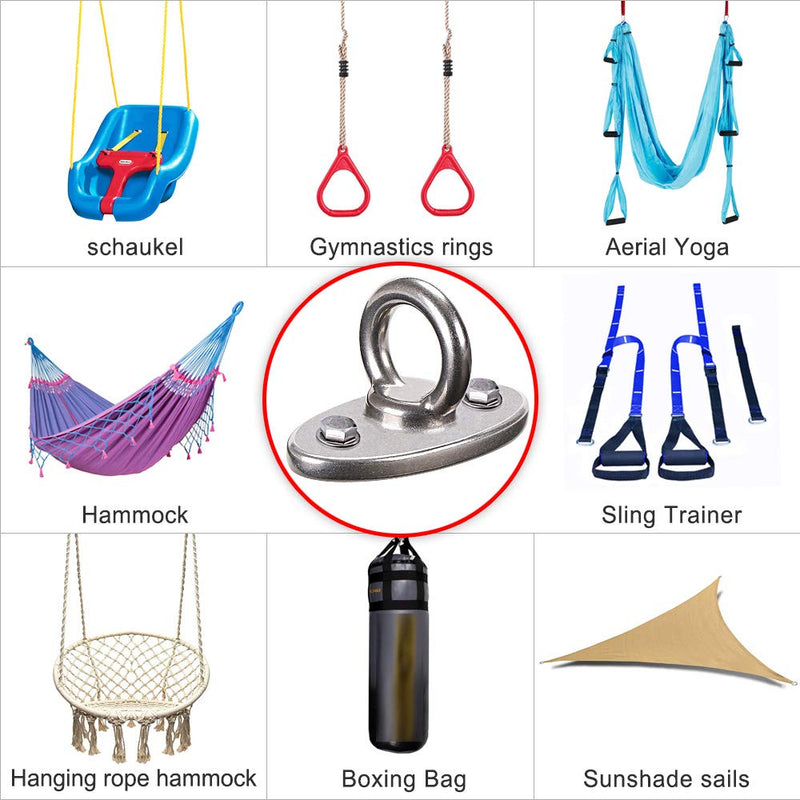 BeneLabel Wall Ceiling Mount Bracket for Suspension Strap Trainer, 2800lb Capacity, Body Weight Strength Training Systems, Aerial Yoga Swing, Resistance Band,Hammock,Battle Rope, Boxing Equipment 1 closed - BeesActive Australia