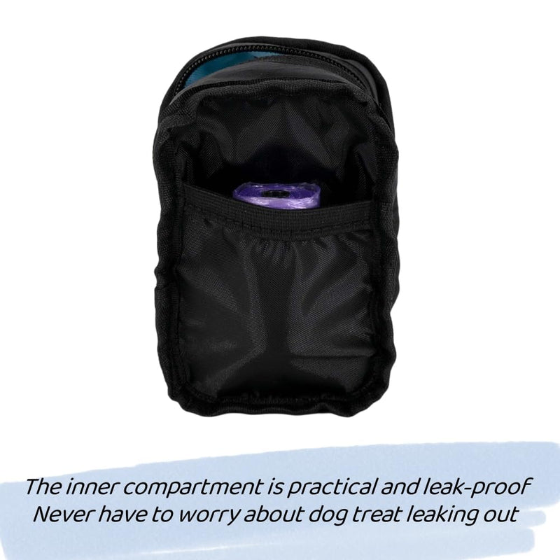 Dog Treat Pouch Dog Poop Bag Holder For Leashes, Pets Snack Container With Inner Mesh Bag, Puppy Supplies Perfect For Training And Walking - Hands Free Dog Waste Bag Dispenser -Dog Travel Accessories Black - BeesActive Australia