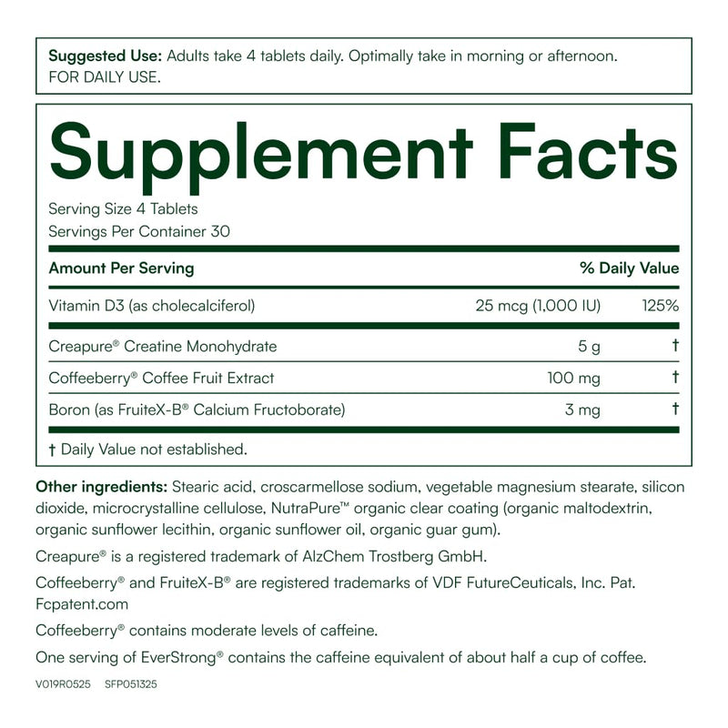 EverStrong - Creatine Monohydrate Blend - Muscle Matrix Blend - 120 Tablets | Clinically Studied for Golf, Maximizing Driving Distance - Joint, Muscle & Energy Support - Boron, CoffeeBerry, Vitamin D3
