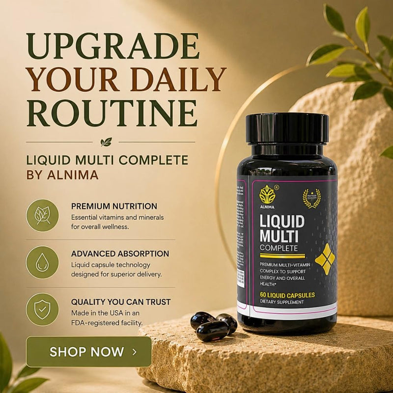 Liquid Multivitamin Complete – Energy & Overall Wellness Support with 29 Essential Nutrients, Halal Supplement, Made in USA