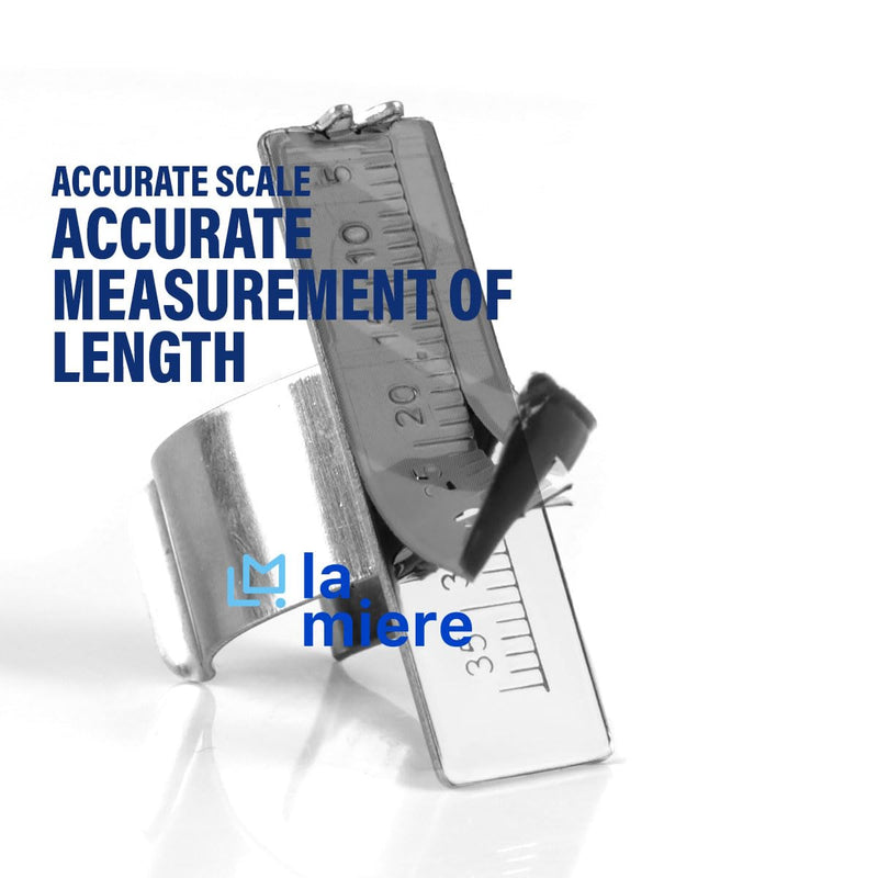 LA MIERE Dental Endo Measuring Ring, Stainless Steel Gauge Finger Ruler Span Measure Scale Oral