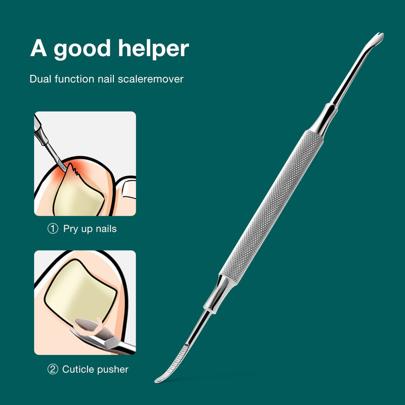 MR.GREEN Toenail Clippers Stainless Steel Ingrown Nail Cutter Thick and Hard Nails Pedicure Manicure Tools (Green+Nail Remover) Green+nail Remover - BeesActive Australia