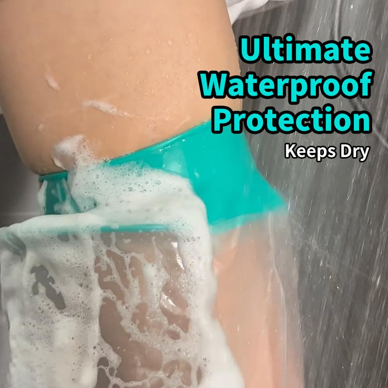 CIVJET Cast Covers for Shower Leg, Waterproof Cast Cover for Showering/Swimming, Cast Protector for Shower Leg Adult, Water Proof Shower Boots for Foot after Surgery, Knee, Ankle, Boot (Diameter-7.9") Reinforced Green - BeesActive Australia