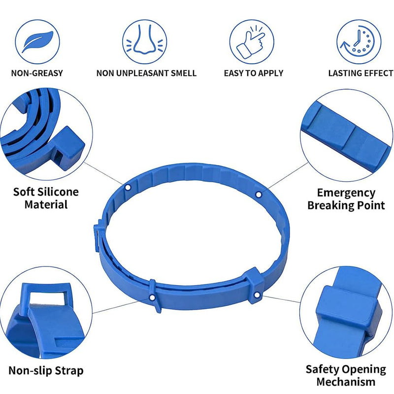 SSyang Luminous prevention collar, 2 pieces tick collar for dogs and cats against parasites with up to 8 months protection, fluorescent collar universal, adjustable in any size (pink + blue) pink + blue - BeesActive Australia