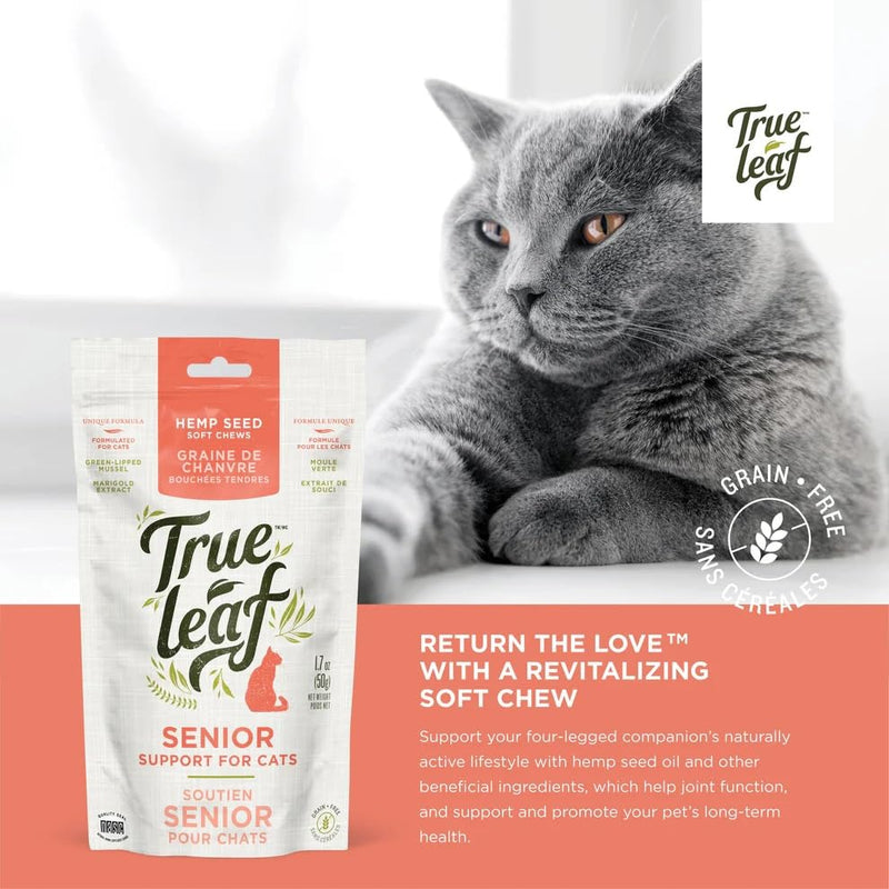 True Leaf Pet Senior Support Chews for Cats, Brown (97702)