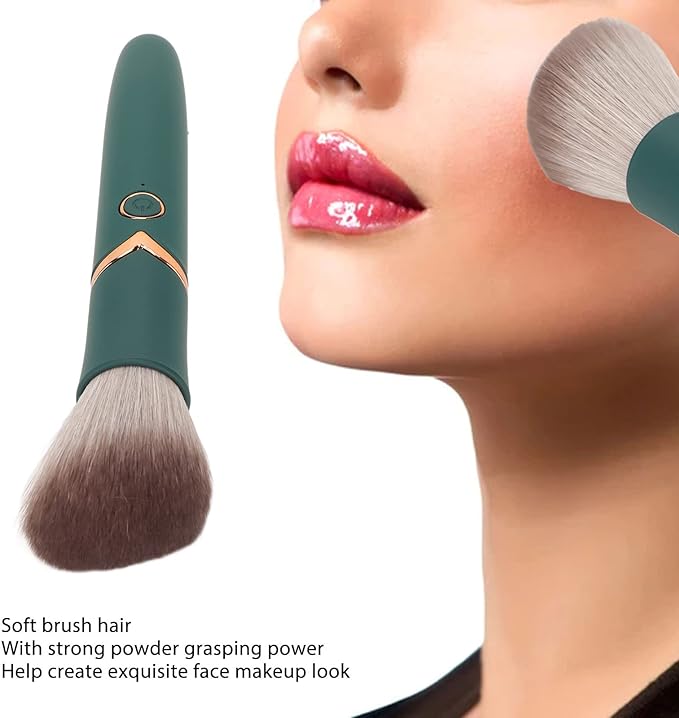 HUAOSN Electric Makeup Brush, USB Rechargeable 10 Gear Vibrating Makeup Portable Waterproof Beauty Brush Cleaner with 180mAh Lithium Battery with Pet ID Card -  Australia