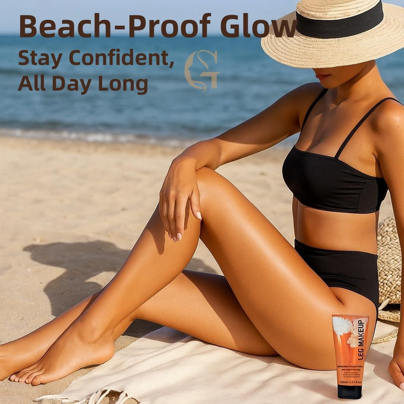 Leg Concealer & Extra Large Body Makeup Brush Set – Full Coverage Foundation Brush for Scars, Stretch Marks, Veins, Blemishes – Kabuki Brush for Flawless Tan & Leg Concealer Application - BeesActive Australia