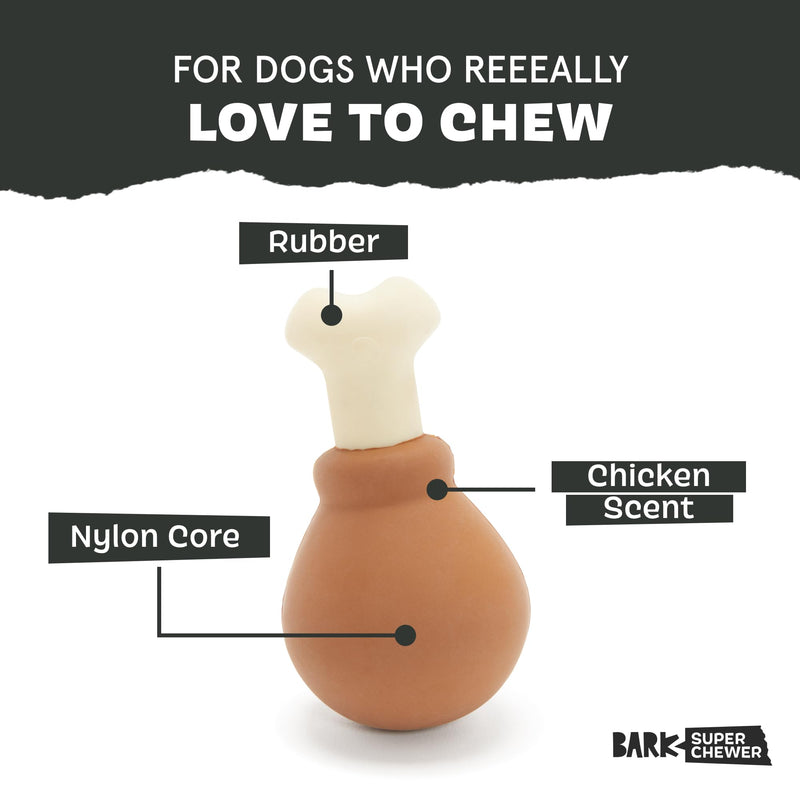 Barkbox Super Chewer Tough Dog Chew Toys for Aggressive Chewers, Dental Stimulating (Turkey - Large) Turkey Day Drumstick - Large - BeesActive Australia