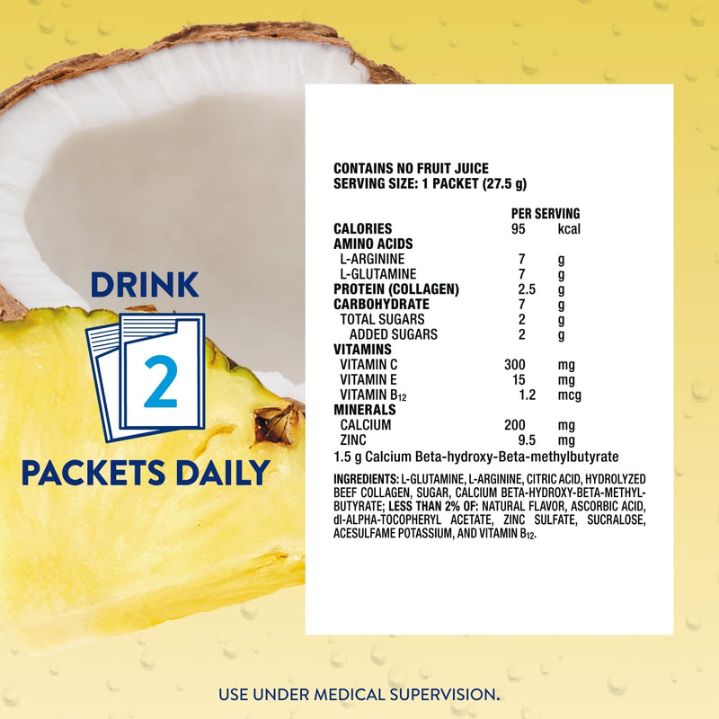 Juven Nutrition Support for Wound Healing, Pineapple Coconut, 14ct 14 Count