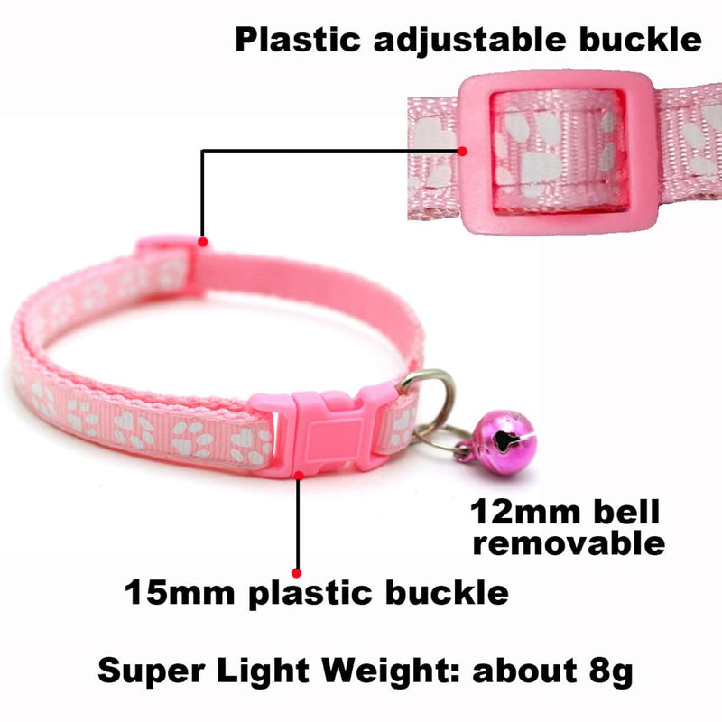 Blue XS Cat Collar with Bell, 2-Pack Puppy Collars Reflective Dog Collar Nylon Soft Adjustable Buckle for XXS XSmall Extra Small Tiny Boy Girl Pets Female Male Kitten Yorkie Teacup Chihuahua X-Small Light Blue XS (Neck 7"-12") - BeesActive Australia