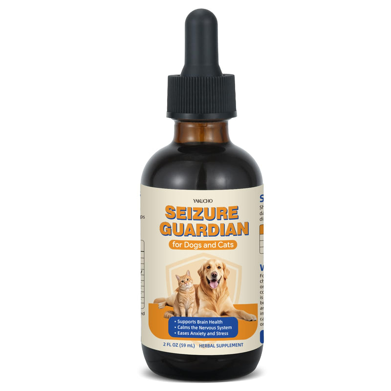 Seizure Guardian for Dogs and Cats, Herbal Nervous System Support with Skullcap, Passionflower, Wild Oat & Ashwagandha – Helps with Occasional Shaking & Muscle Tension, Easy Touse - 59 mL