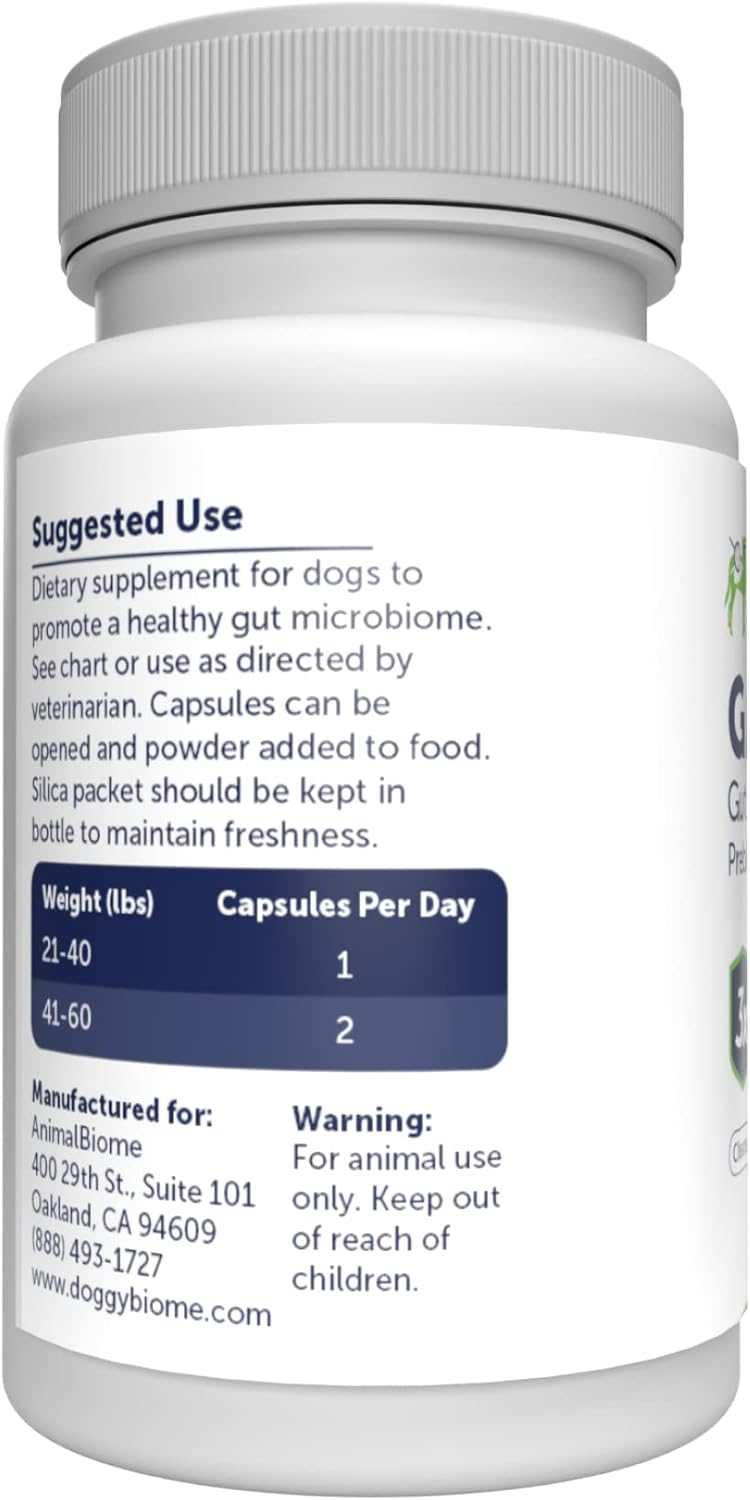 DoggyBiome Gut Maintenance Plus Dietary Supplement for Dogs - Triple Action Formula Helps Reduce Diarrhea Caused by Antibiotics, C. Difficile, or E. Coli - BeesActive Australia