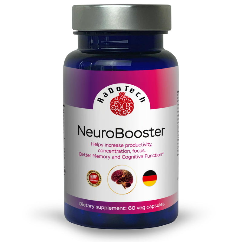NeuroBooster Brain Supplement, 60 Capsules GMP 60 Count (Pack of 1)