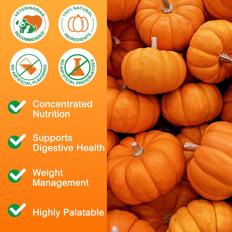 Pumpkin Powder for Dogs 200g, Natural Pumpkin Puree Powder For Dog With Apple + Digestive Enzymes, Digestive Supplement For Dogs Gut Health & Healthy Stools