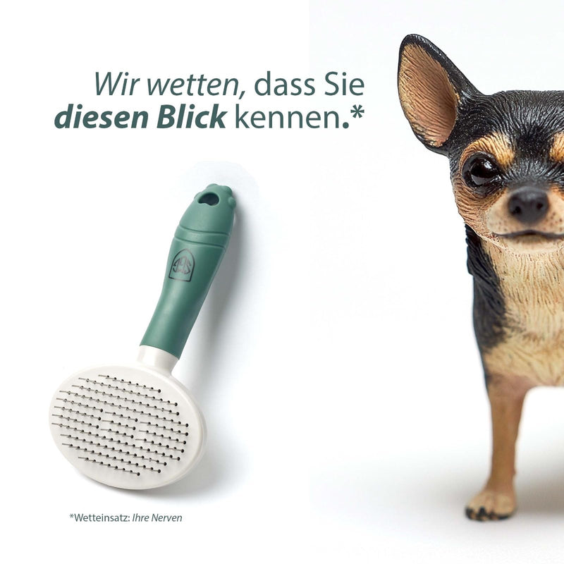 SGG dog brush cat brush - care for short and long hair - cleaning at the touch of a button - grooming accessories for dogs and cats - self-cleaning slicker brush - massage brush - BeesActive Australia