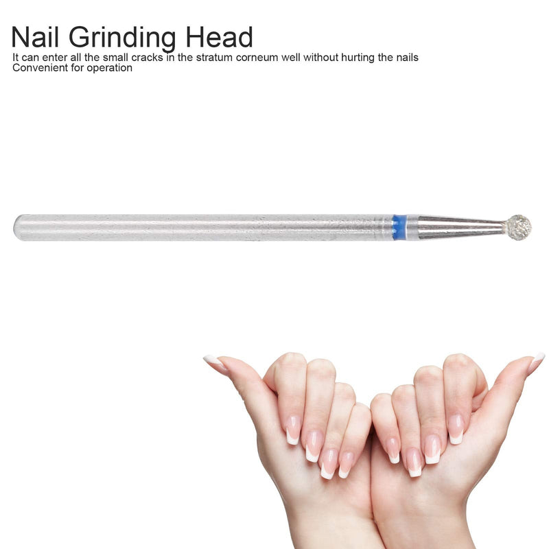 Nail Drill Bits, 50pcs Spherical Cuticle Clean Nail Bit Set Dead Skin Removal Nail File Bits Grinding Head Accessory for Acrylic Gel Nails Cuticle Manicure Pedicure Nail Salon Supply(2.3mm) 2.3mm
