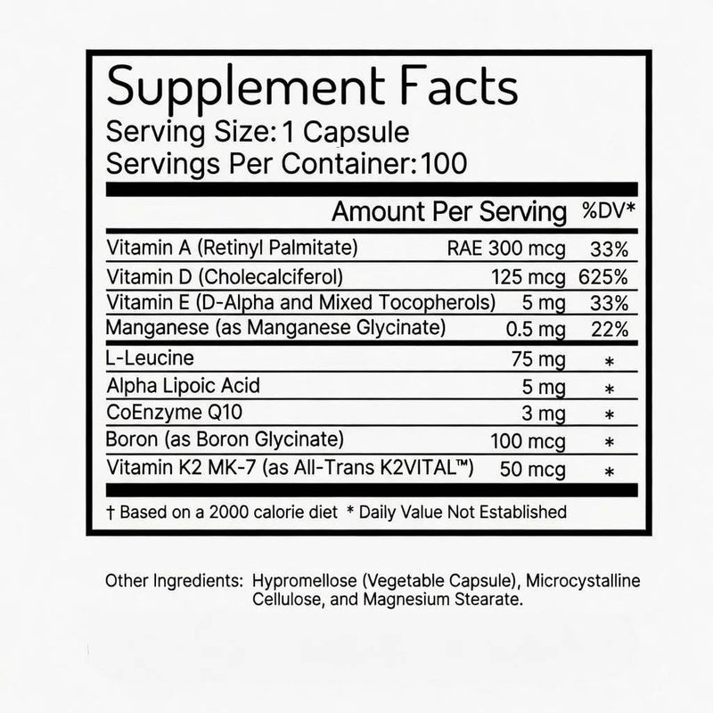 Zen Haus ADK Vitamins A D3 K2 E with CoQ10 & Alpha Lipoic Acid – Bone, Heart & Immune Support – 100 Capsules 1