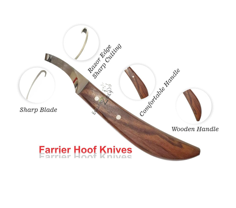 Farrier Hoof Knives Set of Left and Right Handed Razor Edge Sharped Stainless Steel - BeesActive Australia