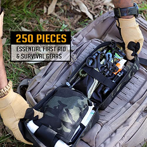 EVERLIT 250 Pcs Survival First Aid Kit Od Green