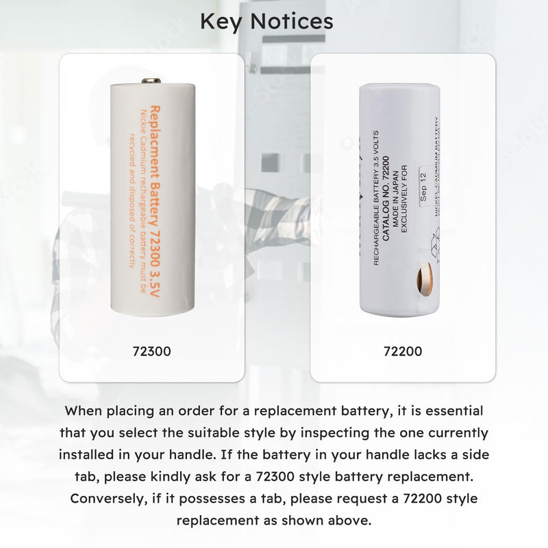 Replacement Battery for Welch Allyn 72300: Rechargeable 3.5V 800mAh Nickel-Cadmium Battery
