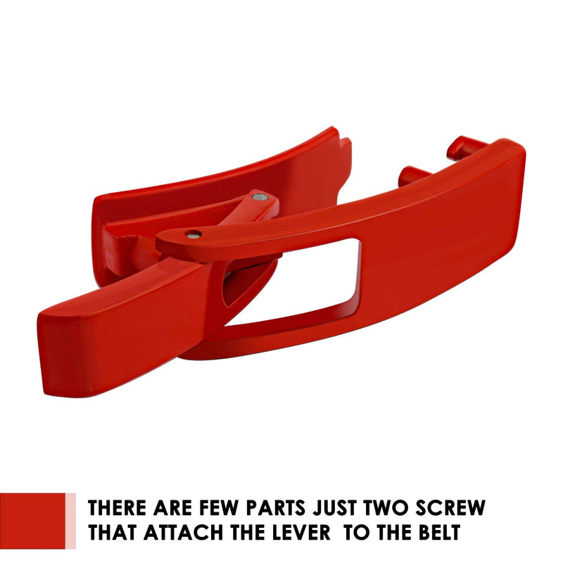 Lever Weight Lifting Belt - Replacement Buckle, Powerlifting Belt Red
