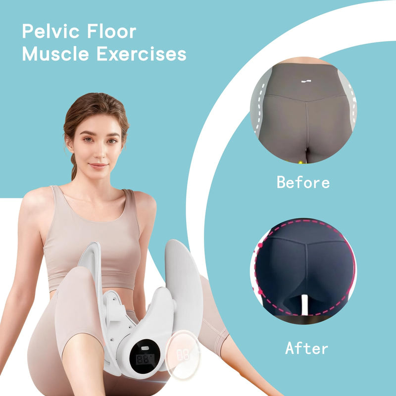 Thigh Master, Leg and Inner Thigh Exerciser, Suitable for Strength Training of Leg, Hip and Waist-Hip Muscles, as Well as Postpartum Recovery Gray