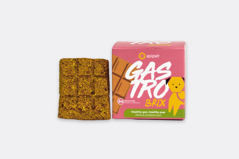 Brix Gastro - Digestive Health Support Treats for Dogs - Nutritional Pet Supplement with Bee Pollen, Propolis & Ginger - Helps Eliminate Bad Breath & Promotes Better Digestion (54 Pieces)