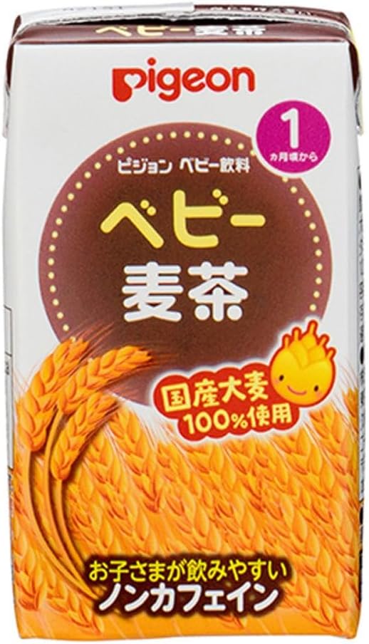 Mihama Wholesale Pigeon Paper Pack Baby Beverage Baby Barley Tea 4.2 fl oz (125 ml) x 3 Packs x 8 Pieces Set - BeesActive Australia