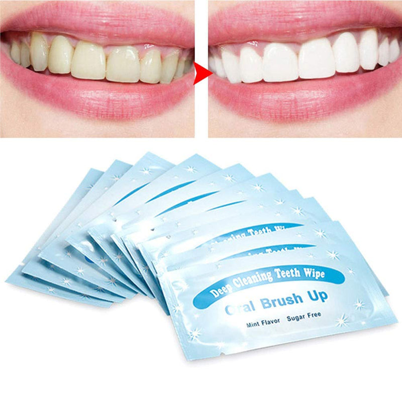 Mint-Flavored Oral Finger Wipes Teeth whitening Wipes Oral Cleaning Wipe (100 Pcs) 1 Count (Pack of 1) - BeesActive Australia