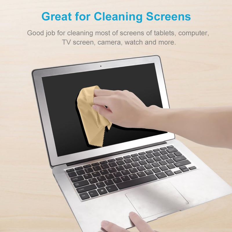 Mcyye 8 PCS Microfiber Cleaning Cloth for Glasses (6"x7"), Premium Eyeglass Cleaning Cloth, Lens Wipes Cloth for Electronics, Glasses, TV Screen, Cell Phone and Laptop, Cleaning the Screens Works Well - BeesActive Australia