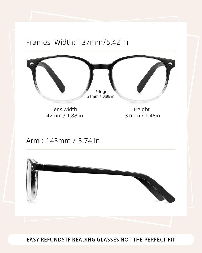 5 Pack Reading Glasses For Women, Blue Light Blocking Computer Reader Spring Hinge Eyeglasses Multicolor a 2.0 x - BeesActive Australia