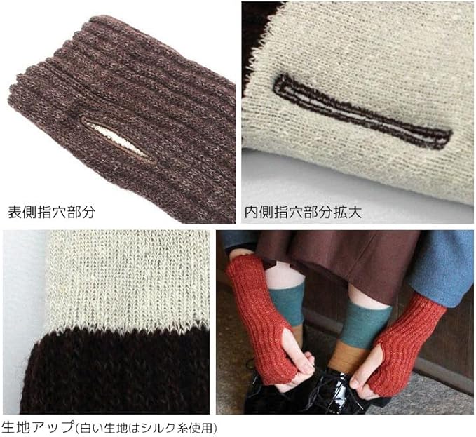 [M&M Socks] Arm Warmer, Silk, Made in Japan, Inside Hand Warmer, Wool, Fluffy, Warming, Cold Relief, Arm Cover - BeesActive Australia