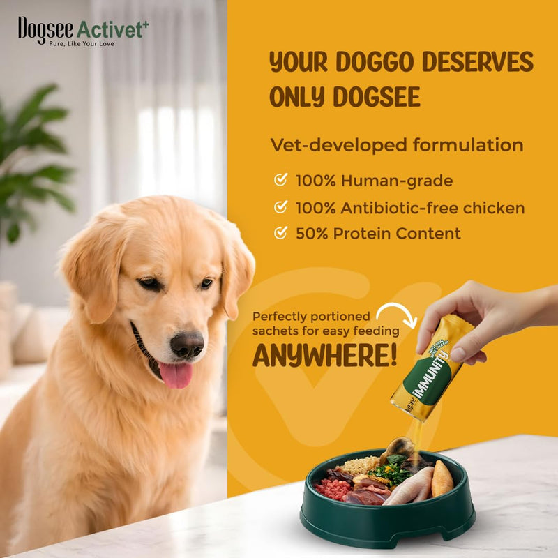 Dogsee Activet+ Freeze Dried Dog Food Topper with Yak Cheese Powder, Dog Supplement for Multi Vitamin, Boosting Immunity, Supports Growth, Improve Overall Health & Digestion (30 Sachets) Powder - 30 Sachets