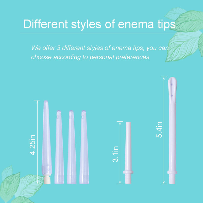 Enema Kit Replacement Part - 6.6ft Silicone Hose With 6 Tips, Controllable Water Flow Valve, Clamp - Colon Cleansing Accessories for Coffee Enema and Douche Bag Kit - BeesActive Australia