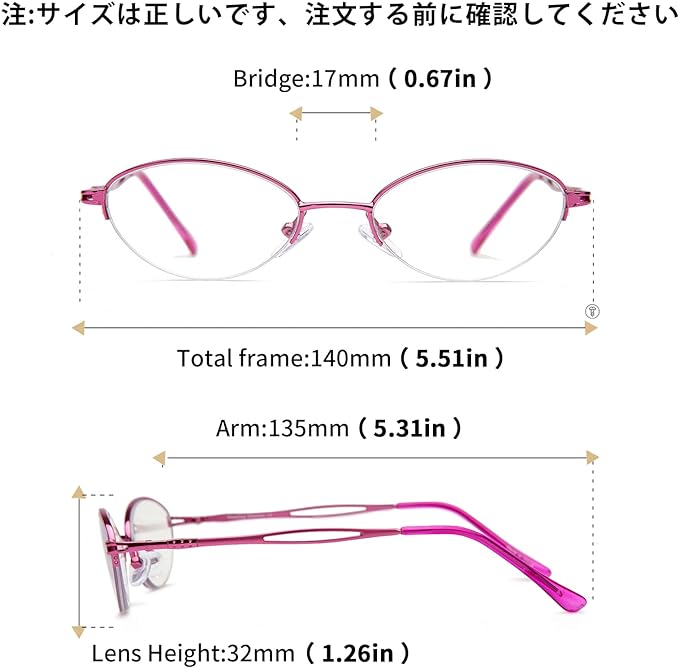 [JIMMY ORANGE] Women's Reading Glasses, Blue Light Cut, Cute, Oval UV Protection, Aspherical Lenses, Reading Glasses, Case Included, For Computers, Smartphones, Fashion -  Australia