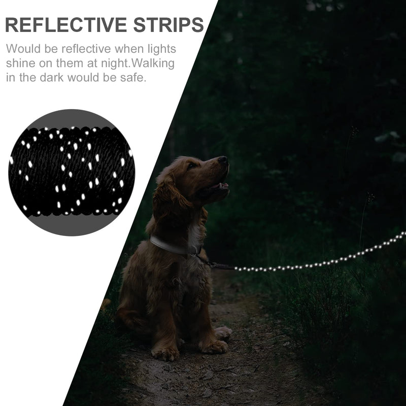 Joytale Long Dog Training Leash, 30 FT Tie Out Rope Check Cord Dogs Leashes with Padded Handle, Reflective Recall Lead for Puppy and Small Dogs, Black 30 ft(Pack of 1) - BeesActive Australia