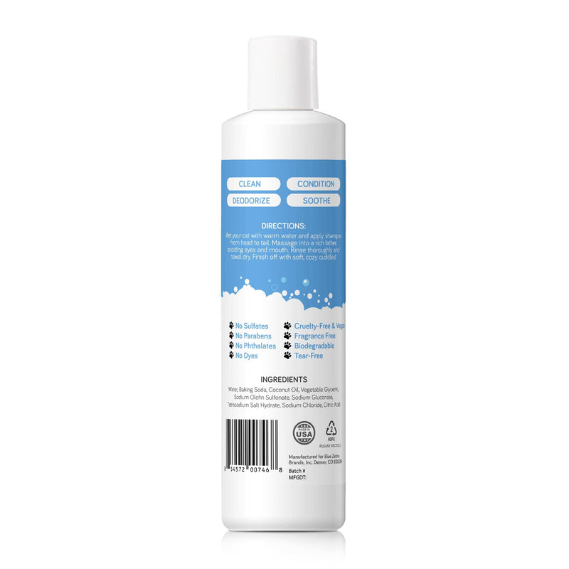 Soothing Hypoallergenic Cat Shampoo – Easy at-home Cat Grooming | Deodorizes | Gentle & Anti-itch | Natural & Allergy-safe Cat Shampoo Sensitive Skin – Fragrance Free | 9 fl oz - BeesActive Australia