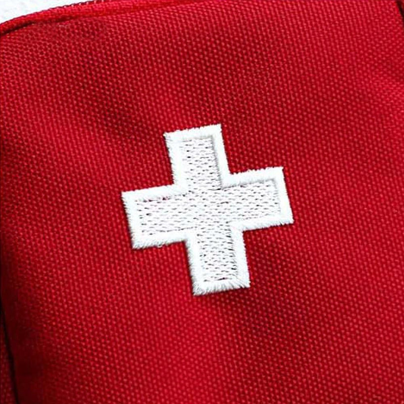 Red Portable Mini First Aid Kit, Outdoor Camping Family Survival First Aid Kit Cross Pattern First Aid Kit - BeesActive Australia
