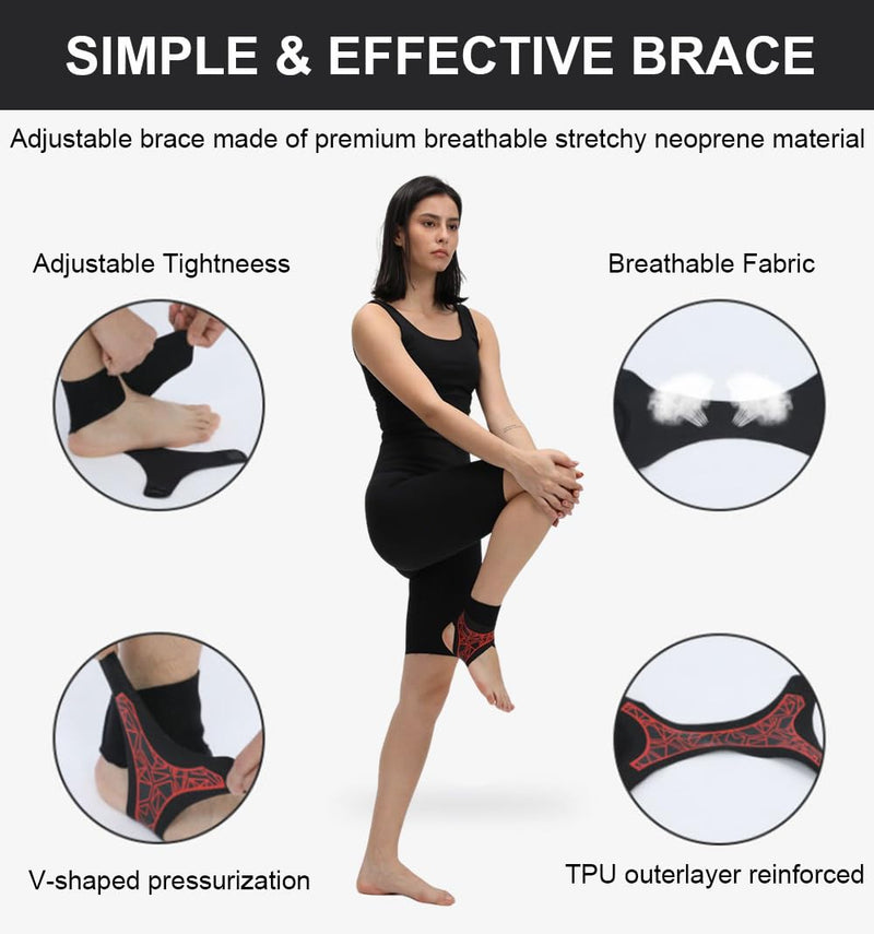 SUJAYU 2 Pack Ankle Brace & Elastic Supports for Men & Women, Ankle Support Ankle Compression Sleeve, Plantar Fasciitis Relief Achilles Tendonitis Brace Achilles Tendonitis Wrap (Pink, S/M) Pink - BeesActive Australia