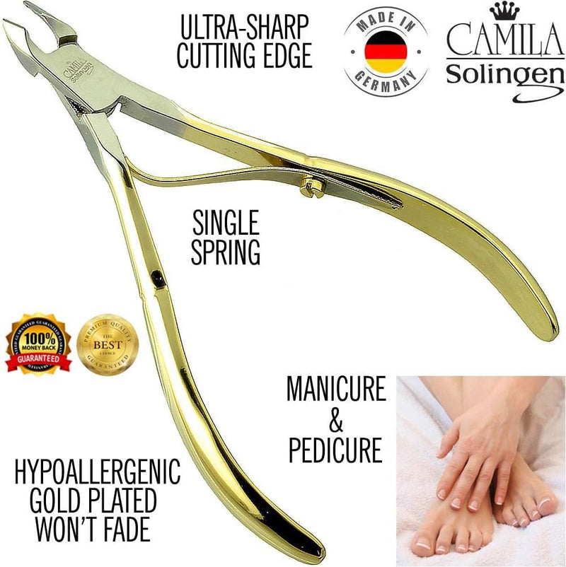 CS50 4" Professional Nail Cuticle Trimmer from Solingen, Germany. Best Stainless Steel, Anti-corrosive. Perfect Tool for Manicure and Pedicure. Premium Cuticle Cutter (7mm Blade) CS50
