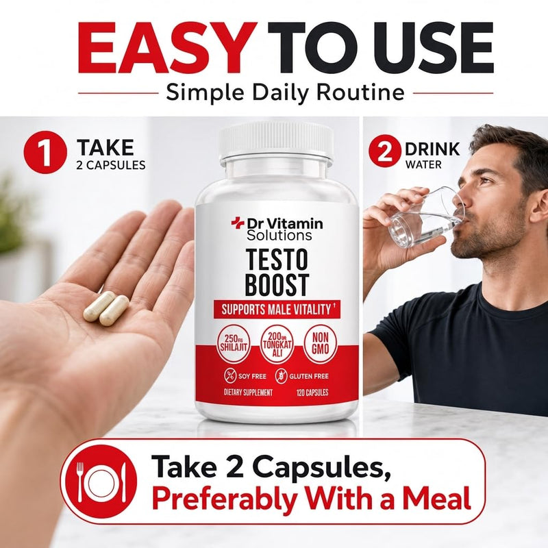 Testosterone Booster for Men - Tongkat Ali & Ashwagandha, 60 Day Supply | Shilajit 250mg, Fenugreek, Zinc, Vitamin D3, Boron - 120 Capsules, Energy Stamina Strength, Made in USA, Non-GMO 120 Count (Pack of 1)