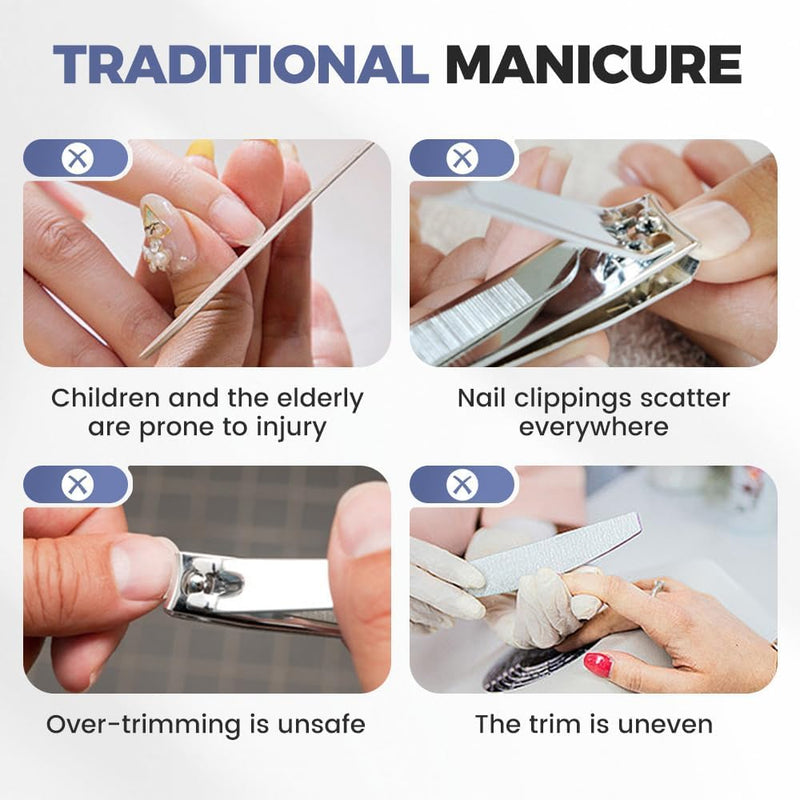 3 in 1 Automatic Electric Nail Clipper, 2026 Upgraded Electric Nail Clipper, Automatic Nail Trimmer with Light and Nail Scraps Storage, Electric Toenail Clippers for Seniors Adults (Gray)